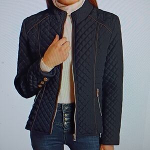 Elegant Black Quilted Jacket